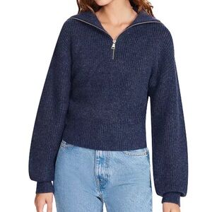 Steve Madden Navy 1/4 Zip Sweater